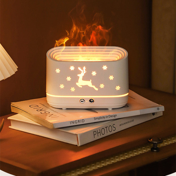 Deer Flame Cool Mist Humidifier Lamp