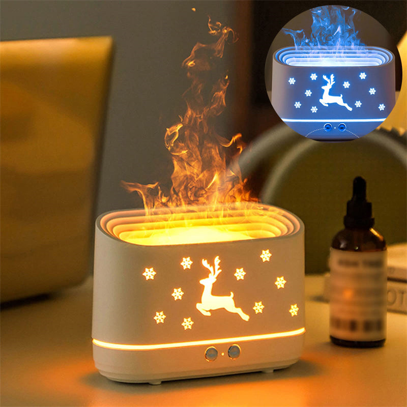 Deer Flame Cool Mist Humidifier Lamp